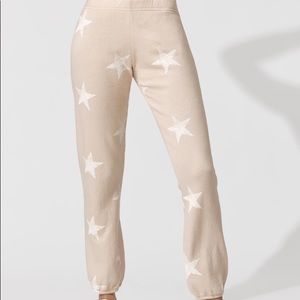 Monrow Pink Star Sweatpants